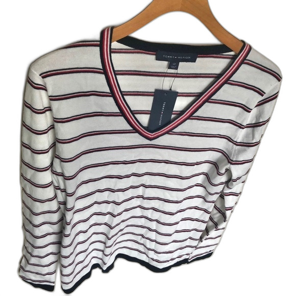 Tommy Hilfiger Stripe Knit Blouse NWT Size Small - Picture 3 of 11